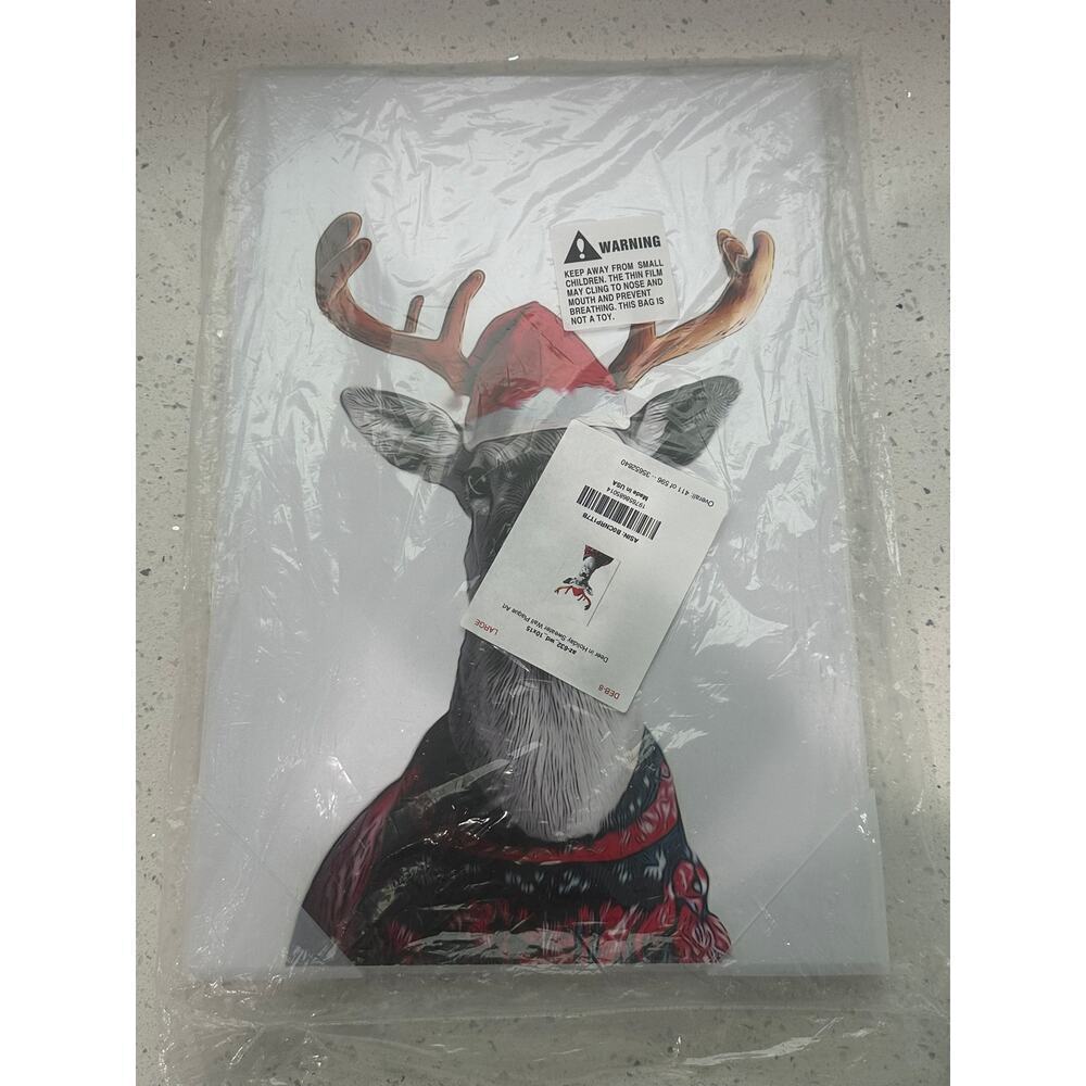 Stupell Industries Deer in Holiday Sweater Holiday Canvas Art Print Wall Art
